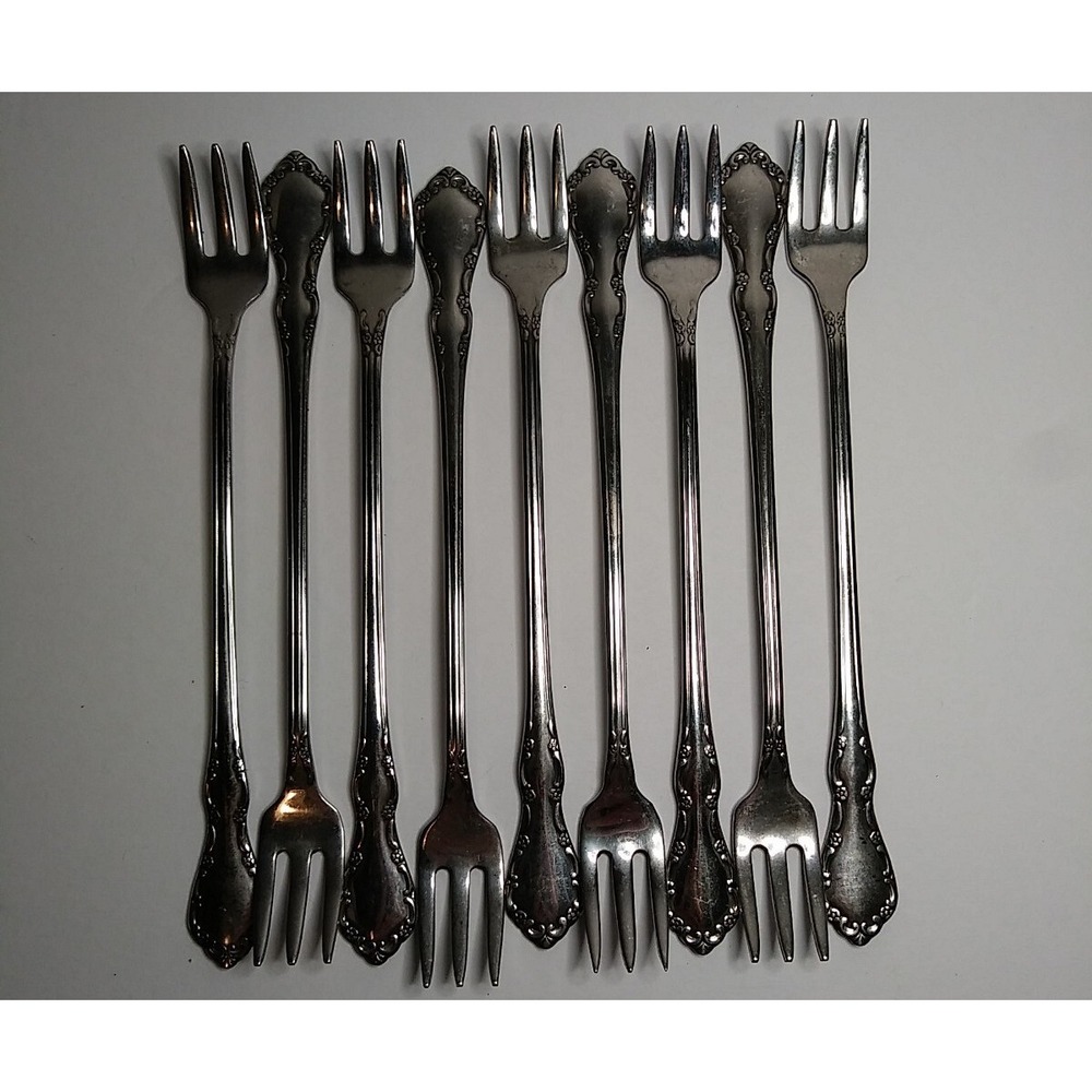 Oneida Mansion Hall Distinction Deluxe Cocktail Forks Stainless Flatware 9